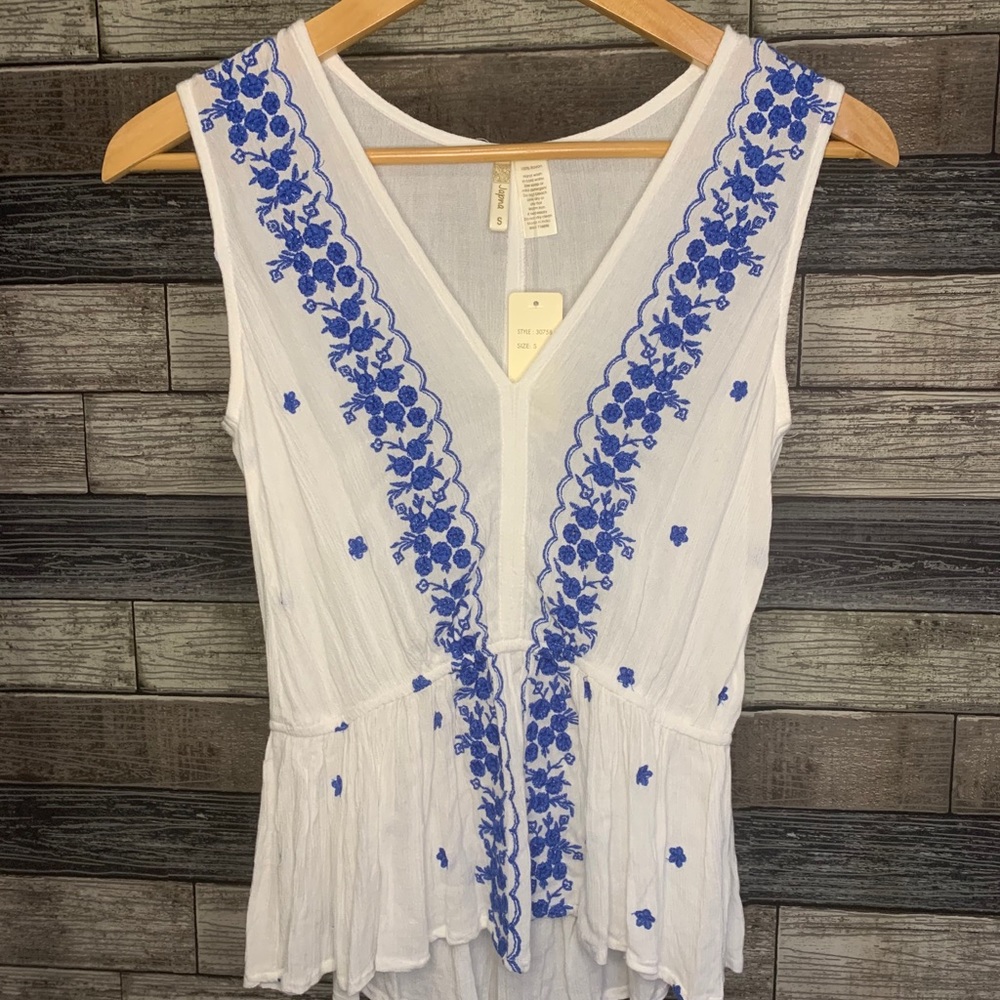 🌻NWT! Japna Sleeveless Peasant Top